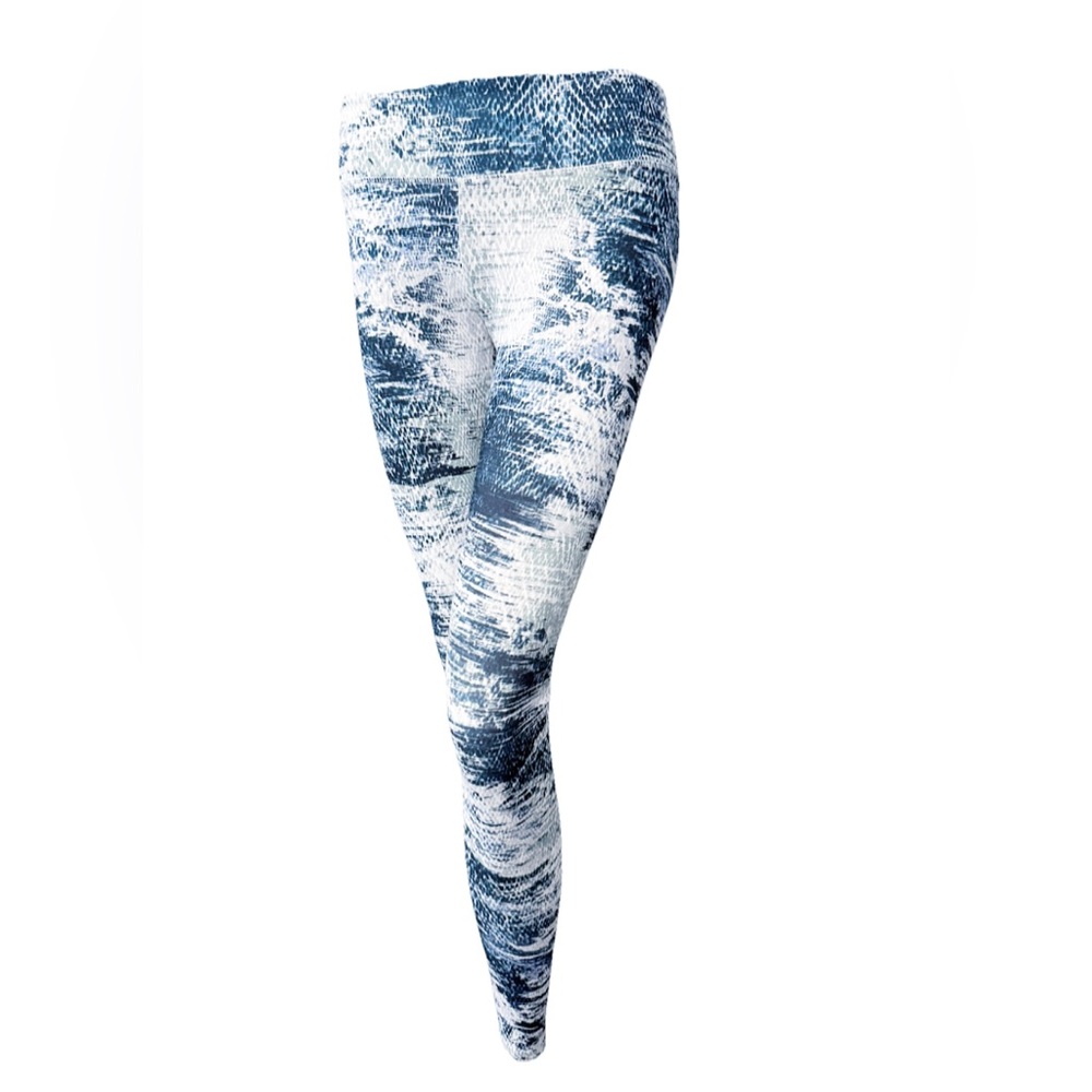 Fabletics Salar Legging XS Blue White Snake Print Compression NWT $79.95
